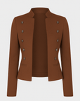 Astrid | Women's Tailored Double-Breasted Jacket – Velvet Feel – Elegant & Sophisticated Style