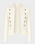 Astrid | Women's Tailored Double-Breasted Jacket – Velvet Feel – Elegant & Sophisticated Style