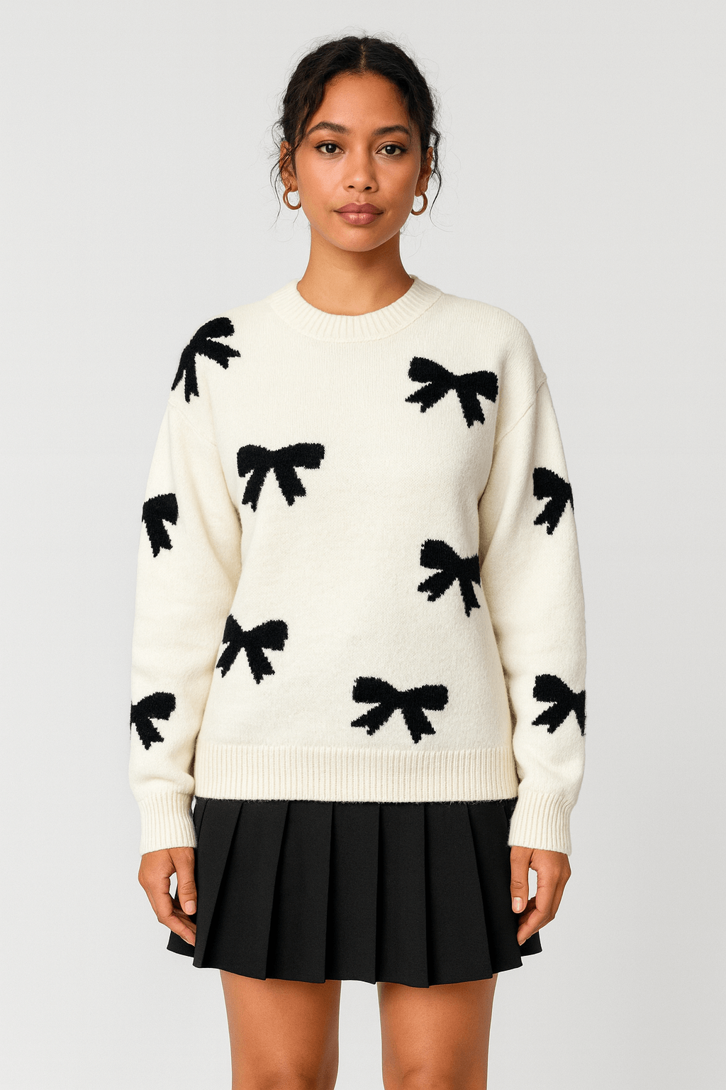 Clarissa | Relaxed Fit Bow Detail Sweater 1
