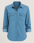 Noa | Women’s Denim-Inspired Shirt – Classic Silhouette with Modern Comfort