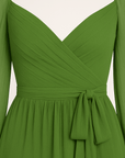 Delia | Women's Summer Mini Dress – Flared Style with Sheer Split Sleeves & Cinched Waist