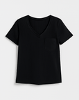 Grace | Women’s Eyelet Pattern T-Shirt - Relaxed Fit - V-Neck - Breathable Lightweight Fabric