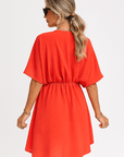 Brooklyn | Wrap Mini Dress - Kimono Sleeves - Tie Waist Detail
