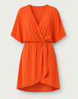 Brooklyn | Wrap Mini Dress - Kimono Sleeves - Tie Waist Detail
