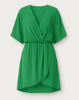 Brooklyn | Wrap Mini Dress - Kimono Sleeves - Tie Waist Detail