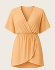 Brooklyn | Wrap Mini Dress - Kimono Sleeves - Tie Waist Detail