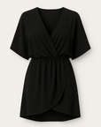 Brooklyn | Wrap Mini Dress - Kimono Sleeves - Tie Waist Detail