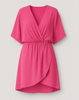Brooklyn | Wrap Mini Dress - Kimono Sleeves - Tie Waist Detail