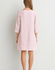 Alice | Relaxed Linen Dress with Pockets and Three-Quarter Sleeves