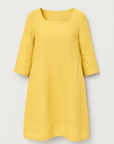 Alice | Relaxed Linen Dress with Pockets and Three-Quarter Sleeves