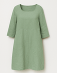 Alice | Relaxed Linen Dress with Pockets and Three-Quarter Sleeves