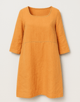 Alice | Relaxed Linen Dress with Pockets and Three-Quarter Sleeves