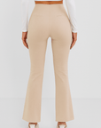 Brielle | High-Waisted Split Hem Flared Pants