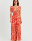 Danica | Women's Floral Printed Summer Dress – V-Neck, Elegant & Versatile for Any Occasion