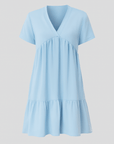 Chloe | Women’s Flared Mini Dress - V-Neck - Breathable Fabric - Ideal for Summer Wear