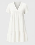 Chloe | Women’s Flared Mini Dress - V-Neck - Breathable Fabric - Ideal for Summer Wear
