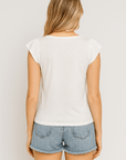 Lily | Women’s Ruffle Shoulder Tank Top - Relaxed Fit - Soft Breathable Fabric - Feminine Detail