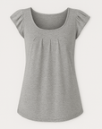 Lily | Women’s Ruffle Shoulder Tank Top - Relaxed Fit - Soft Breathable Fabric - Feminine Detail