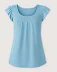 Lily | Women’s Ruffle Shoulder Tank Top - Relaxed Fit - Soft Breathable Fabric - Feminine Detail