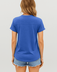 Scarlett | Women’s V-Neck Henley Shirt - Relaxed Fit - Soft Breathable Fabric - Button Placket