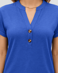 Scarlett | Women’s V-Neck Henley Shirt - Relaxed Fit - Soft Breathable Fabric - Button Placket