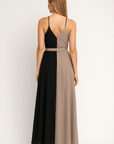 Audrey | Wrap Maxi Dress - Spaghetti Straps - Side Slit Skirt
