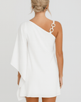 Nevaeh | Chic One-Shoulder Dress with Gold Chain Detail