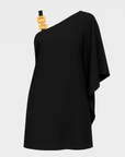 Nevaeh | Chic One-Shoulder Dress with Gold Chain Detail
