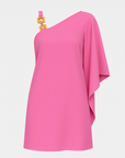 Nevaeh | Chic One-Shoulder Dress with Gold Chain Detail