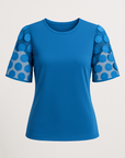 Autumn | Trendy T-Shirt with Embellished Dotted Sleeves