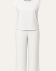 Delilah | Two-Piece Pants Set - Sleeveless Top - Wide-Leg Trousers - Relaxed Fit