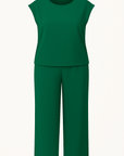 Delilah | Two-Piece Pants Set - Sleeveless Top - Wide-Leg Trousers - Relaxed Fit