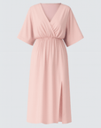 Francesca | Wrap Front Maxi Dress - Relaxed Fit - V-Neck with Side Slits