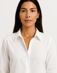 Maeve | Classic Button-Down Shirt - Relaxed Fit - Curved Hem - Crisp Cotton Fabric