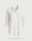 Maeve | Classic Button-Down Shirt - Relaxed Fit - Curved Hem - Crisp Cotton Fabric