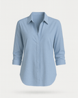Maeve | Classic Button-Down Shirt - Relaxed Fit - Curved Hem - Crisp Cotton Fabric