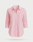 Maeve | Classic Button-Down Shirt - Relaxed Fit - Curved Hem - Crisp Cotton Fabric