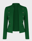 Astrid | Women's Tailored Double-Breasted Jacket – Velvet Feel – Elegant & Sophisticated Style