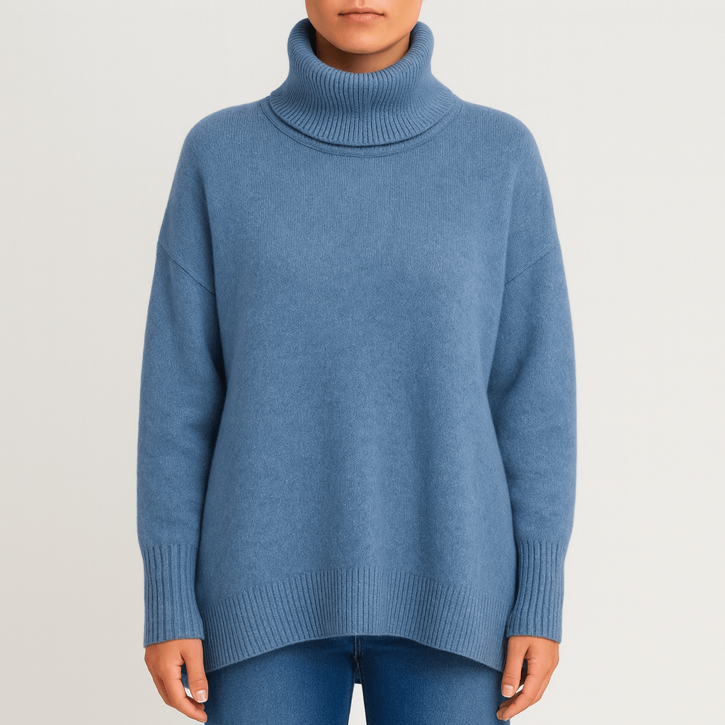 Meluvie | Women's Oversized Wool Knit Turtleneck Sweater