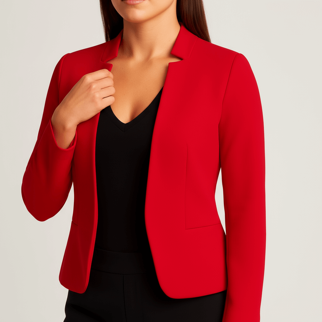 Meluvie | Tailored Blazer with Padded Shoulders