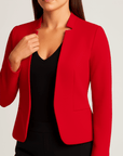 Meluvie | Tailored Blazer with Padded Shoulders