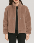 Meluvie | Plush fleece bomber jacket