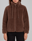 Meluvie | Plush fleece bomber jacket