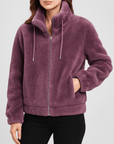 Meluvie | Plush fleece bomber jacket