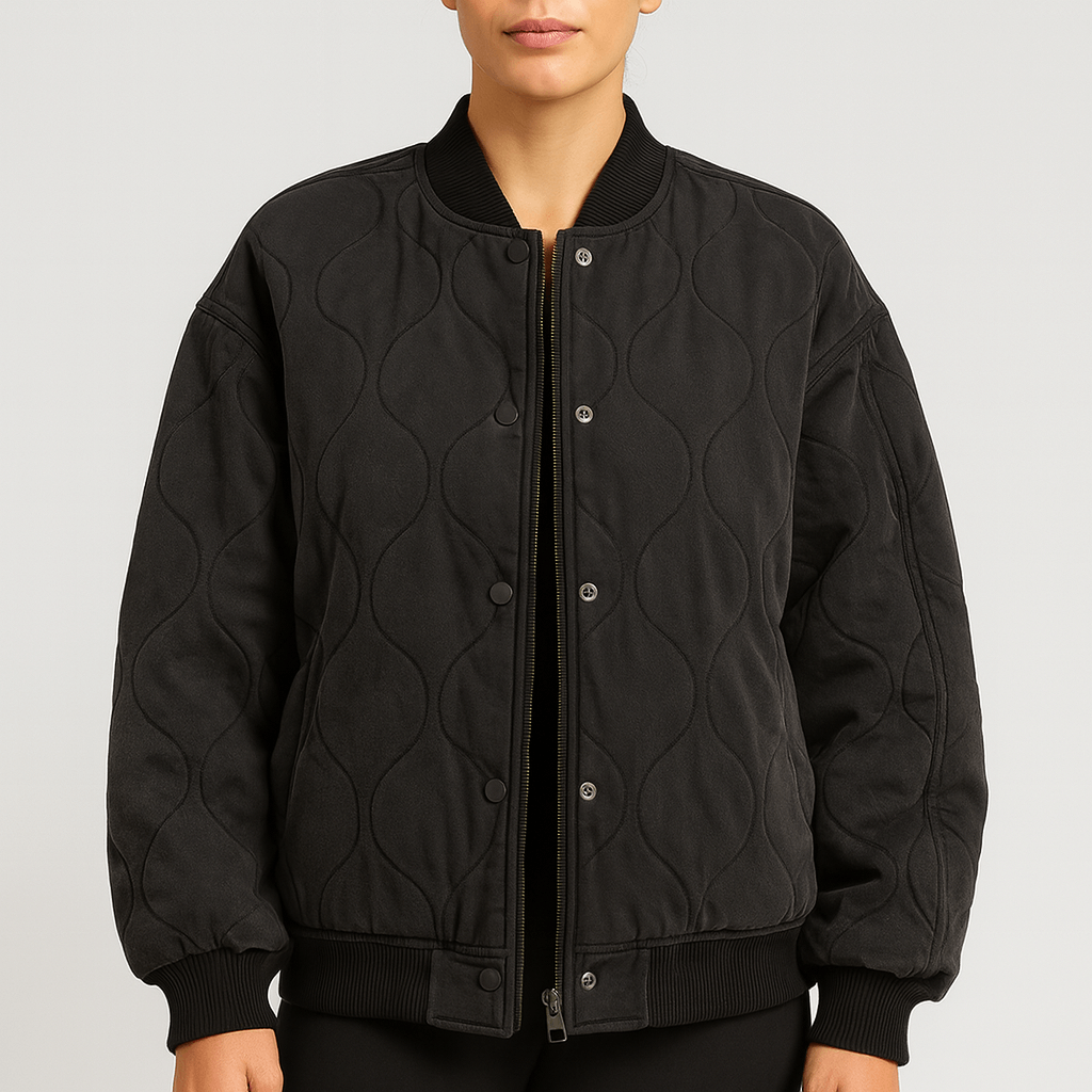 Meluvie | Quilted cotton bomber jacket