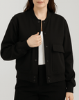 Meluvie | Durable polyester bomber jacket
