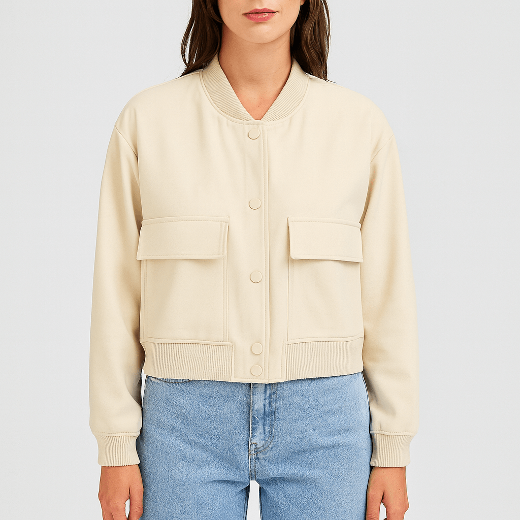 Meluvie | Durable polyester bomber jacket