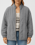 Meluvie | Quilted fleece zip jacket