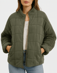Meluvie | Quilted fleece zip jacket
