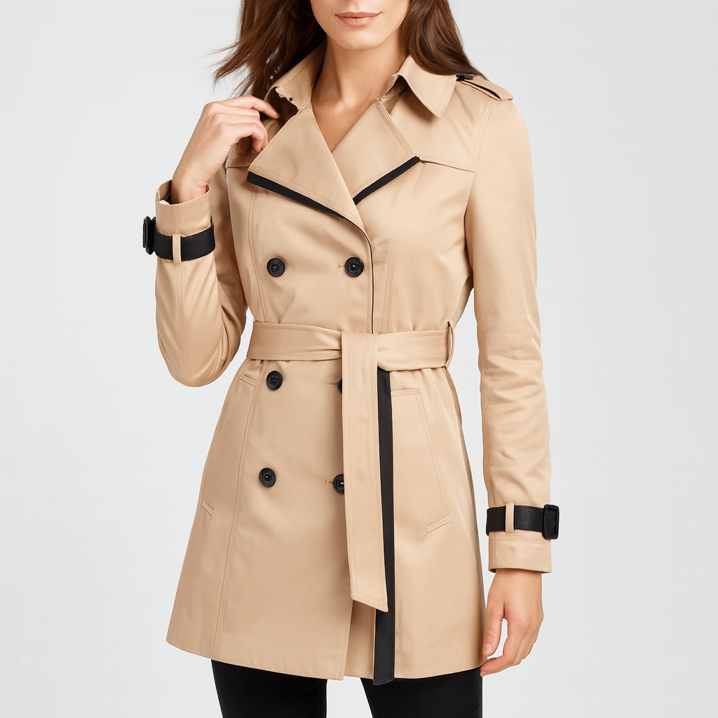 Meluvie | Structured double-breasted trench coat